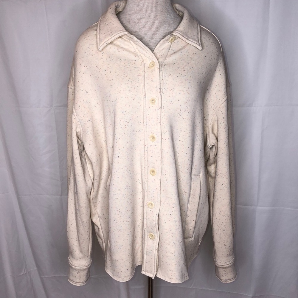 🔹Something Navy Ivory Donegal Candy Shirt Jacket